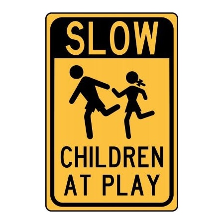 Hillman 12x18Children Play Sign, 840020 840020